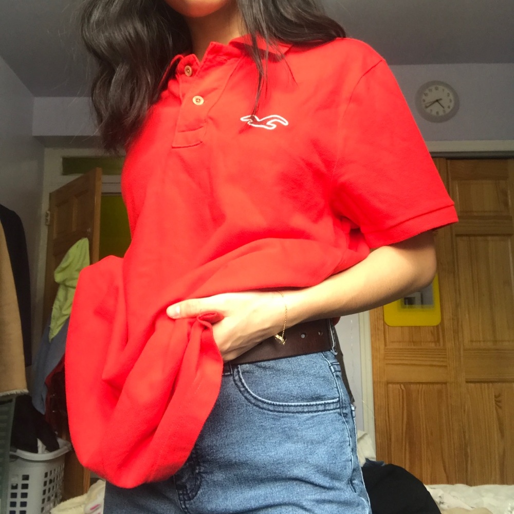 Hollister Unisex Red Polo